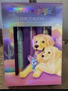 Morphe X Lisa Frank Paint It Neutral Lip Crayon Trio Puppies  SOLD OUT